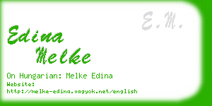 edina melke business card